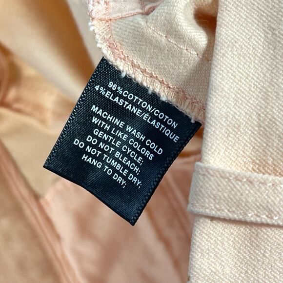 Lafayette 148 New York Cotton Twill Shorts Women 10 Peach Orange 9" Inseam - Picture 5 of 5